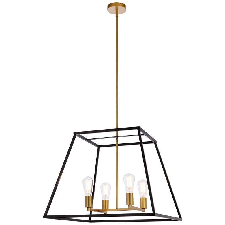Image 1 Declan 24 inch Pendant In Black And Brass