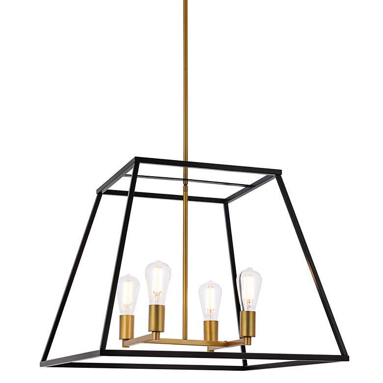 Image 3 Declan 24" Pendant In Black And Brass
