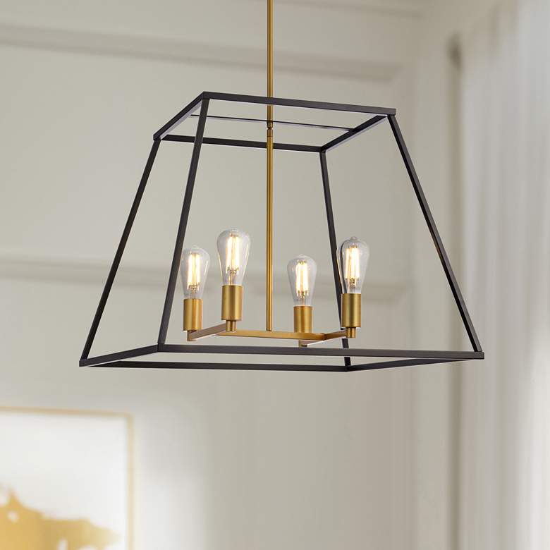 Image 2 Declan 24" Pendant In Black And Brass