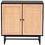 7_Declan 31 1/2"W Espresso Brown Wood 2-Door Storage Cabinet more views