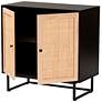Declan 31 1/2"W Espresso Brown Wood 2-Door Storage Cabinet