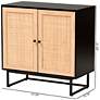 Declan 31 1/2"W Espresso Brown Wood 2-Door Storage Cabinet