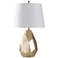 Declan Gold Table Lamp with Brussels Off-White Shade