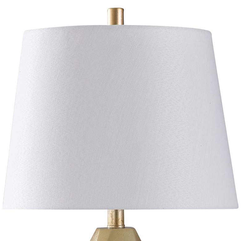 Image 3 Declan Gold Table Lamp with Brussels Off-White Shade more views
