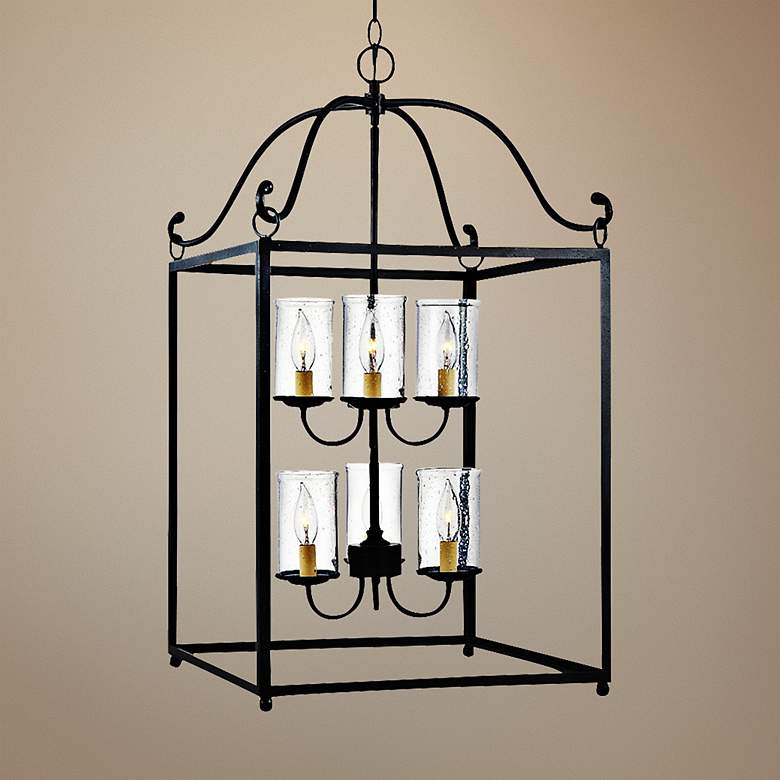 Image 1 Declaration 18" Wide 6-Light Forged Iron Pendant