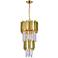 Deco 12" Wide Medallion Gold Tiered Mini Chandelier