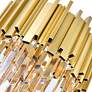 2_Deco 12" Wide Medallion Gold Tiered Mini Chandelier more views