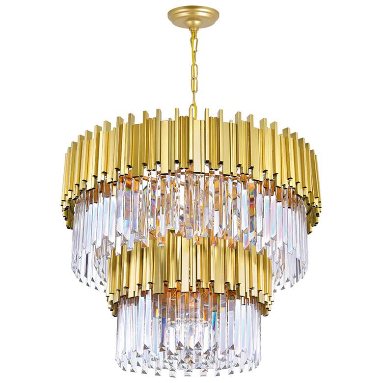 Image 1 Deco 12 Light Down Chandelier With Medallion Gold Finish