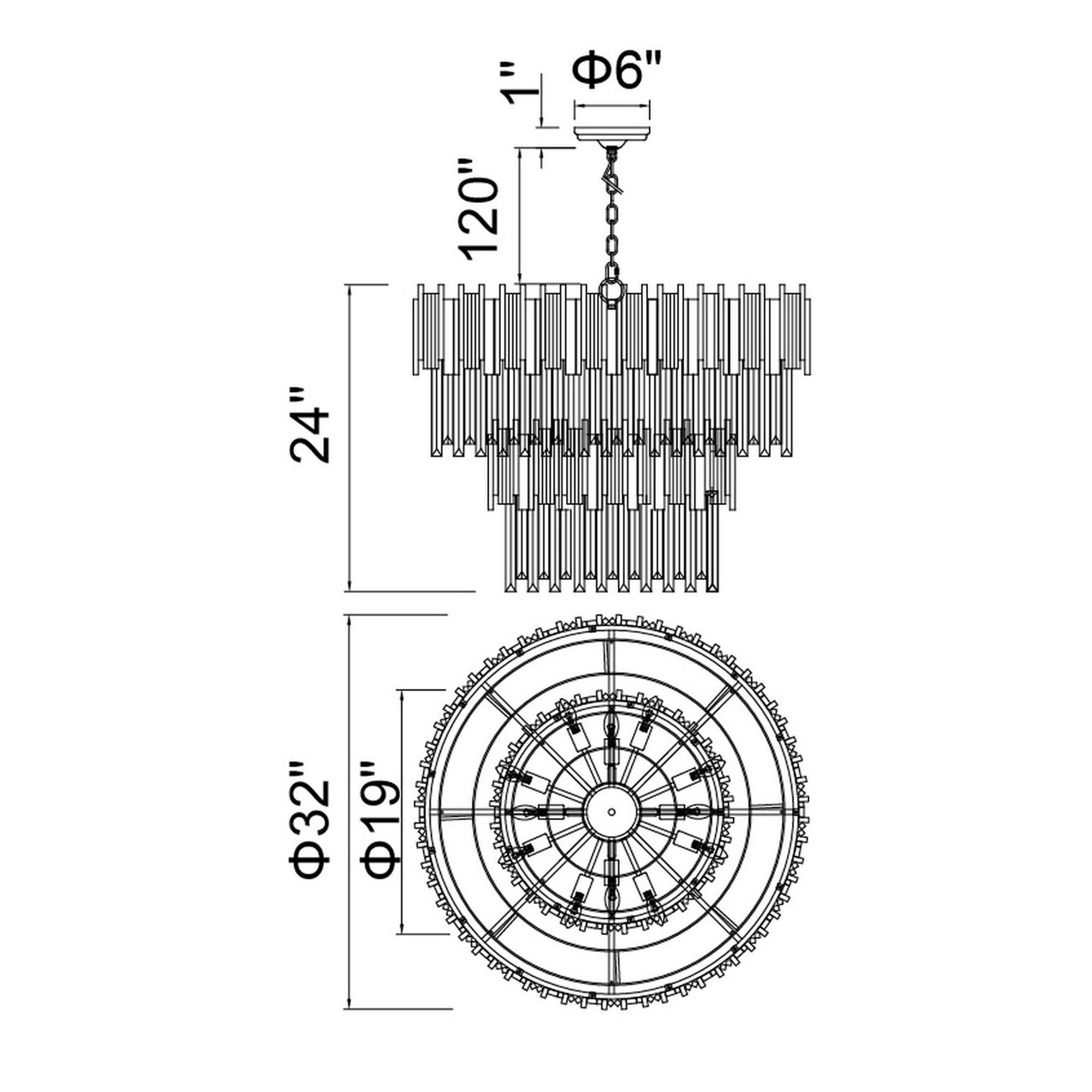 Image 6 Deco 12 Light Down Chandelier With Medallion Gold Finish more views