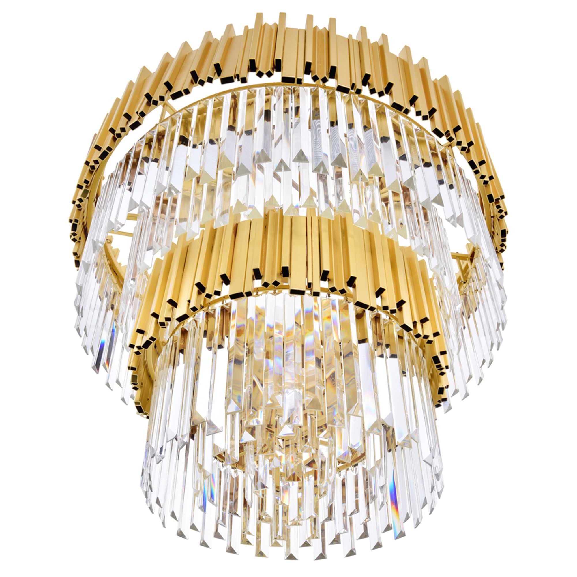 Image 2 Deco 12 Light Medallion Gold Down Chandelier more views