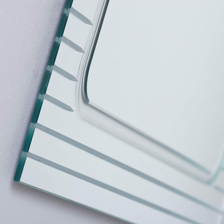 Image 3 Deco 23 1/2" x 31 1/2" Rectangular Frameless Wall Mirror more views