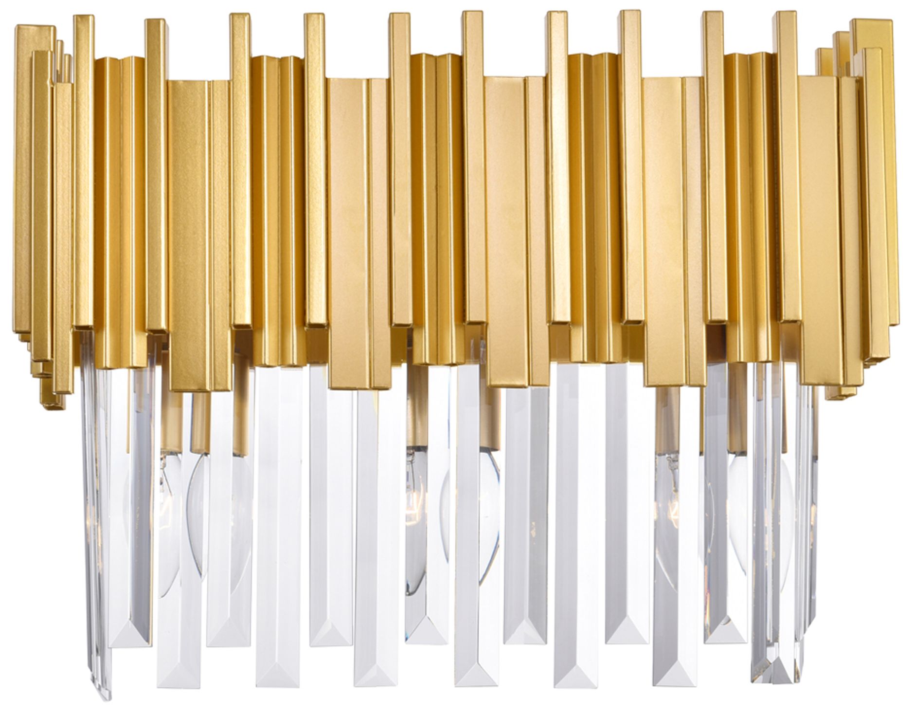 Deco 3 Light Medallion Gold Vanity Light