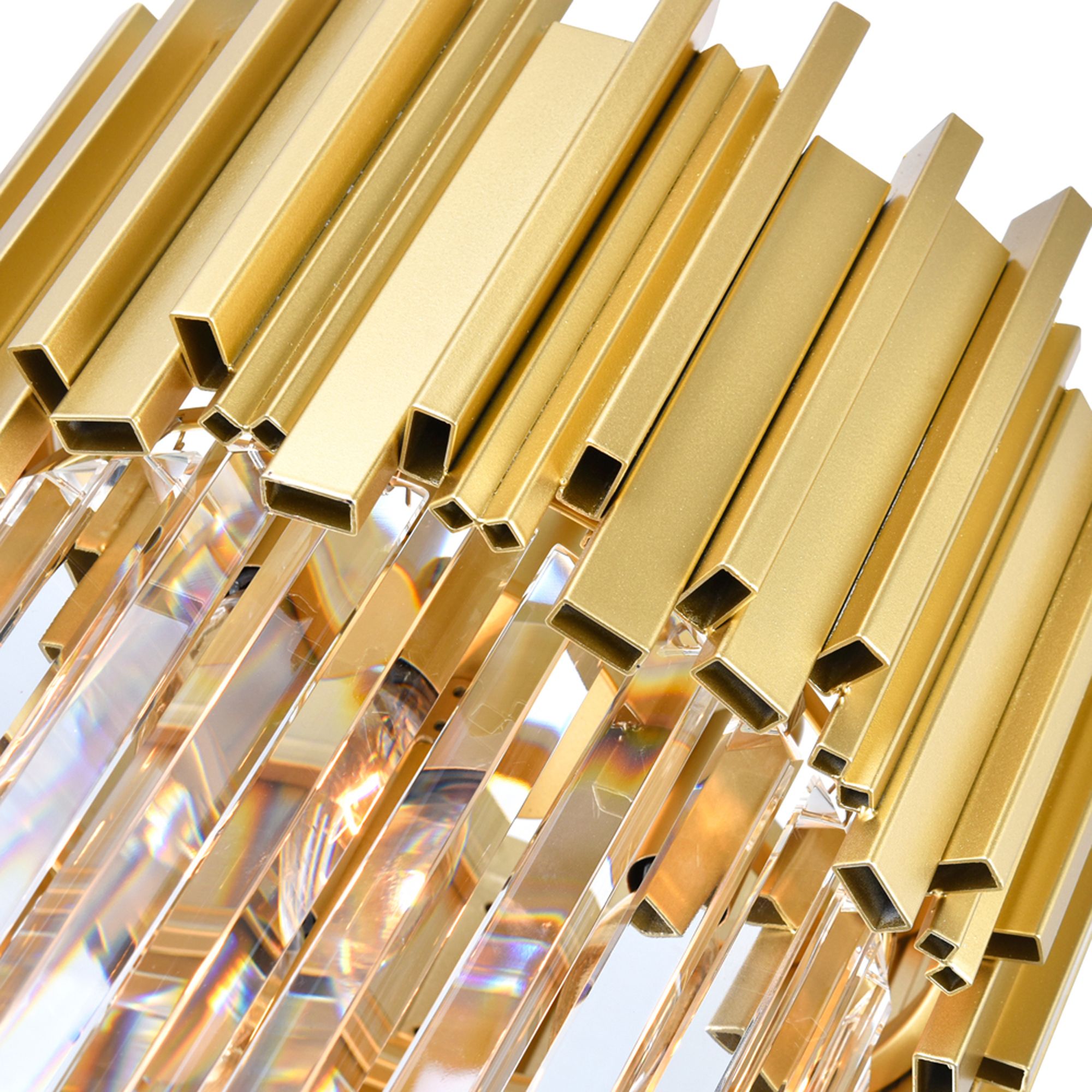 Image 2 Deco 4 Light 12in Medallion Gold Down Mini Chandelier more views