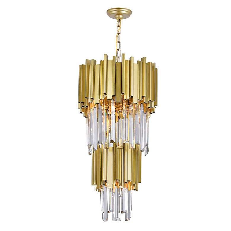 Image 3 Deco 4 Light Down Mini Chandelier With Medallion Gold Finish more views