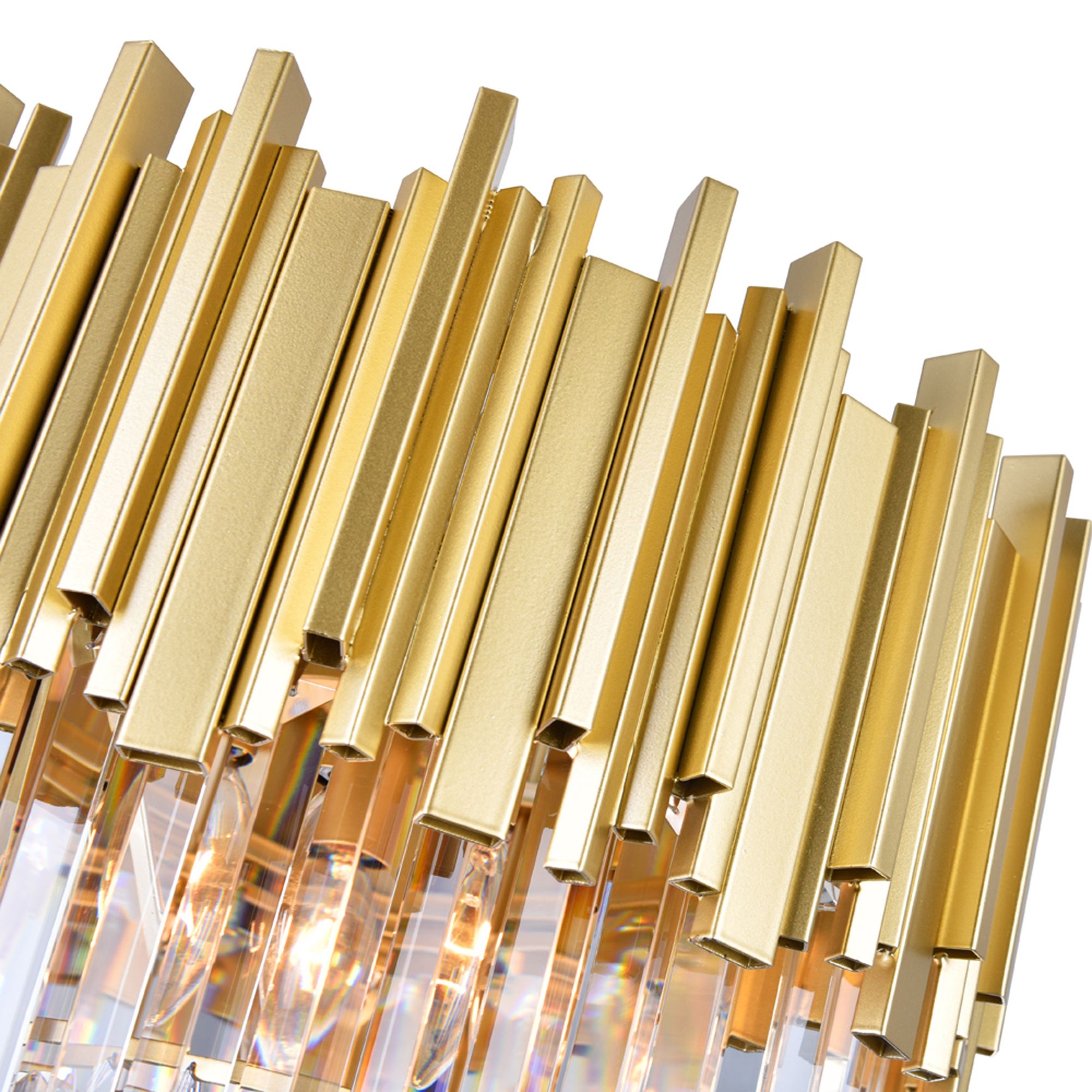 Image 4 Deco 4 Light Medallion Gold Down Chandelier more views