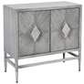 Deco 47.2" Wide Washed Grey Two Diamond Scored Sideboard