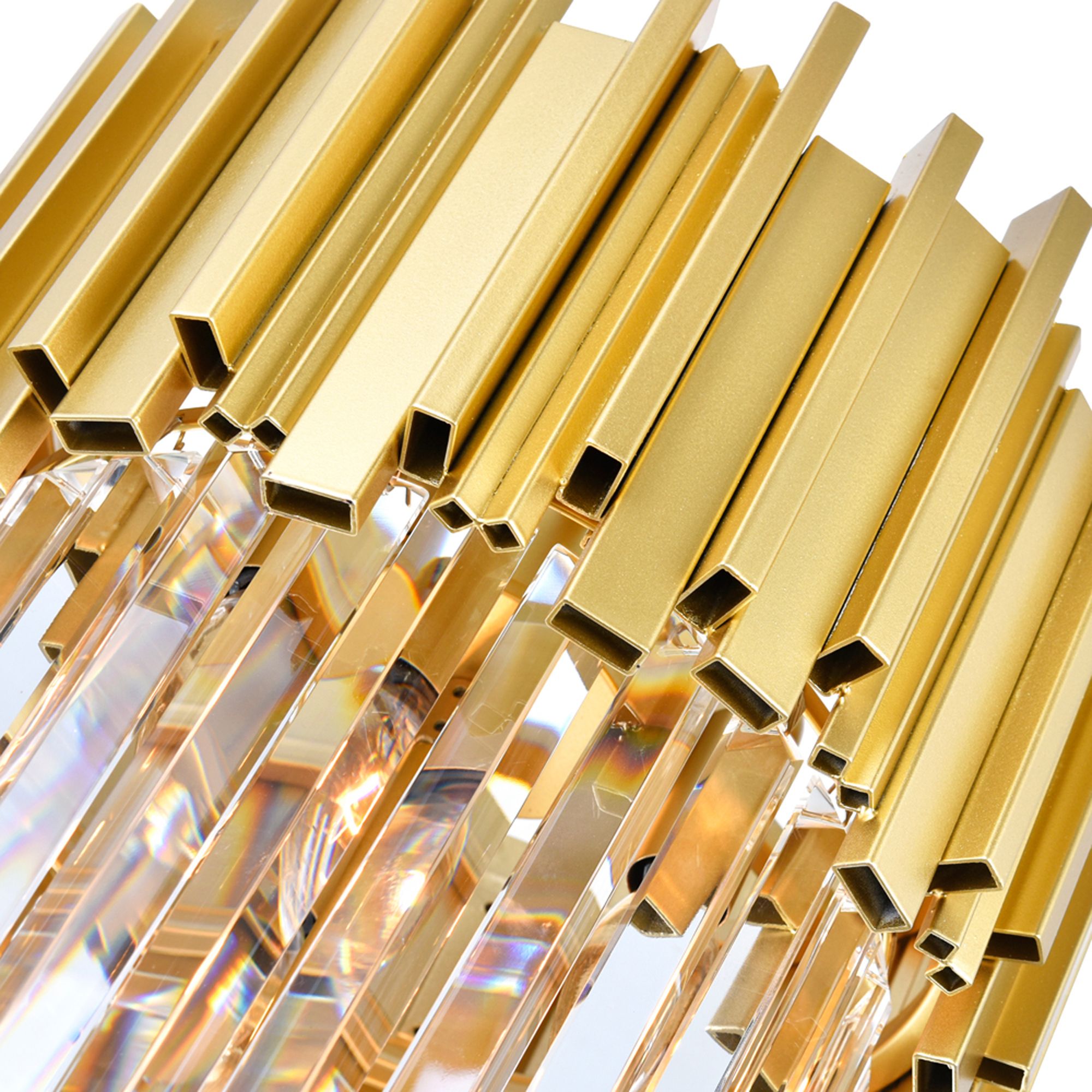 Image 2 Deco 7 Light Medallion Gold Down Chandelier more views