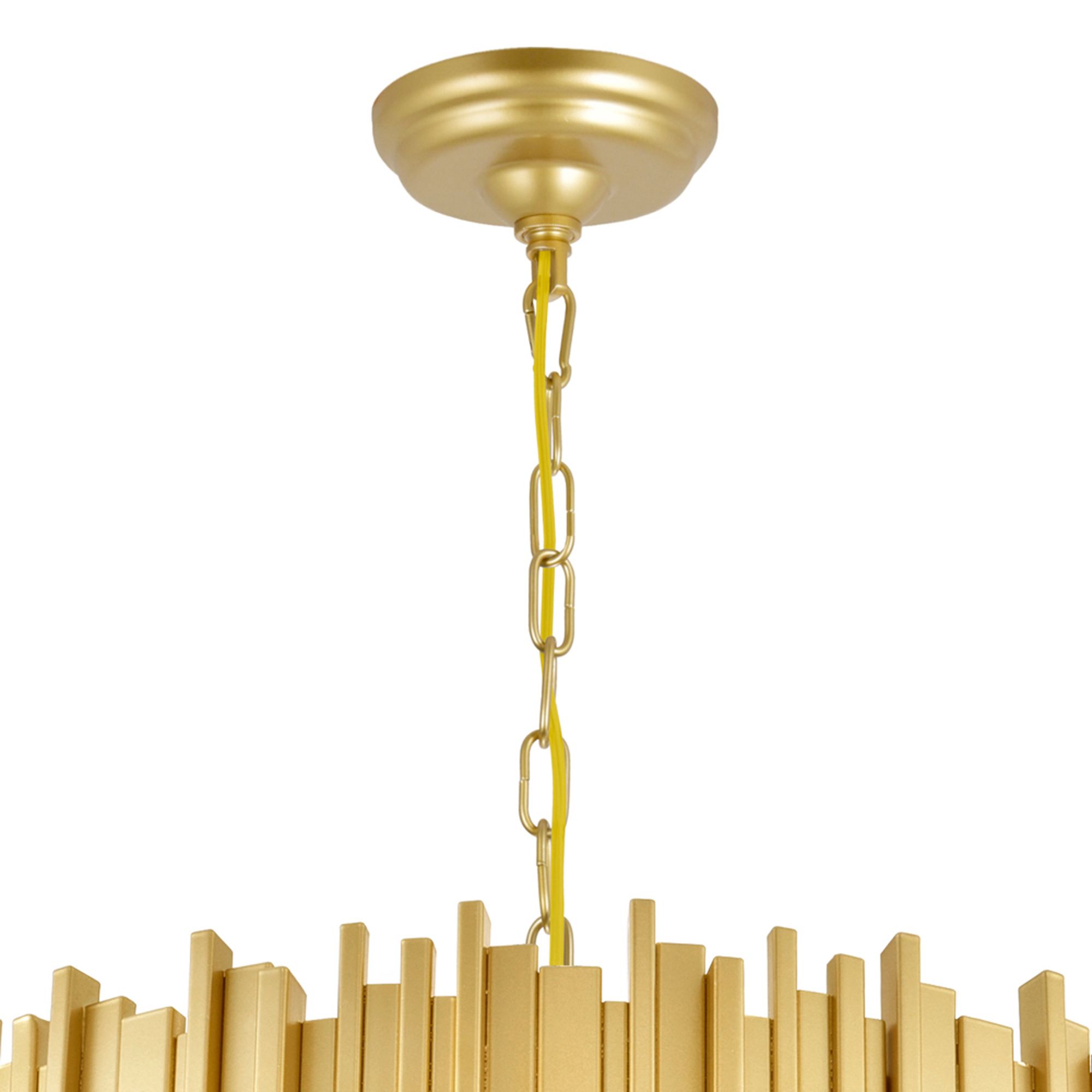 Image 5 Deco 7 Light Medallion Gold Down Chandelier more views