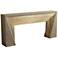 Deco 72" Wide Wood and Brass Sheeting Console Table