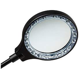 Image2 of Deco Black LED Gooseneck Magnifier Clip Lights Set of 4 more views