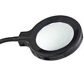 Image3 of Deco Black LED Gooseneck Magnifier Clip Lights Set of 4 more views