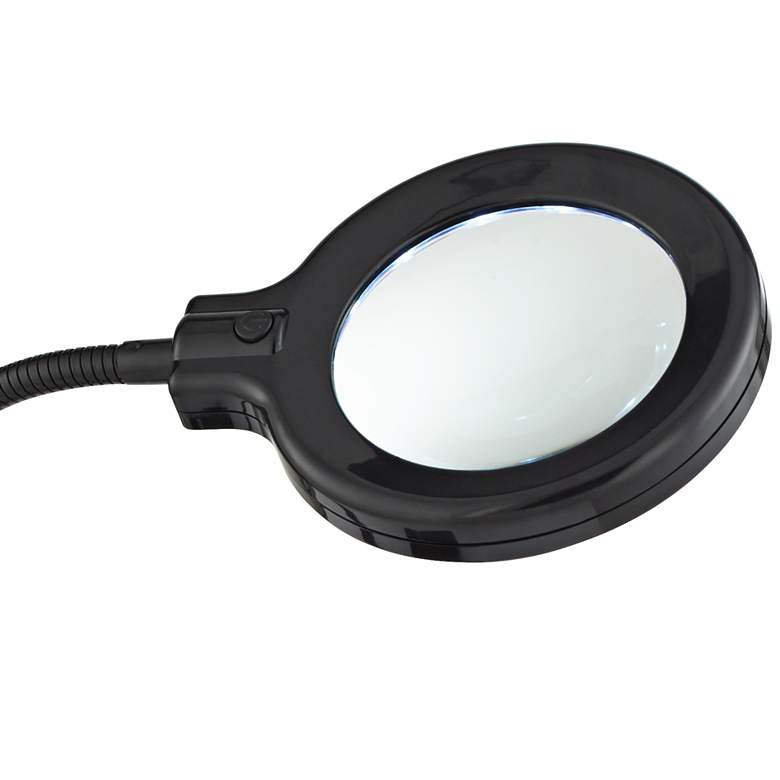 Image 3 Deco Black LED Gooseneck Magnifier Clip Lights Set of 4 more views