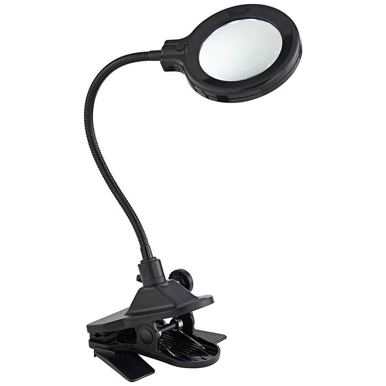 Image 5 Deco Black LED Gooseneck Magnifier Clip Lights Set of 4 more views