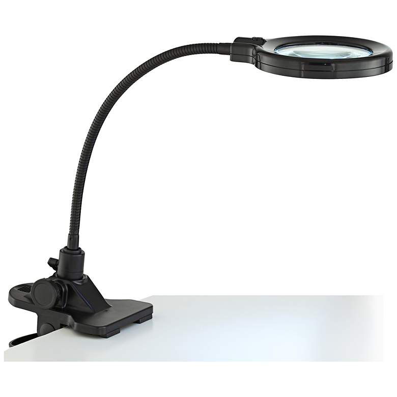 Image 6 Deco Black LED Gooseneck Magnifier Clip Lights Set of 4 more views