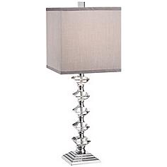 Deco Collection Colonnade Crystal Table Lamp