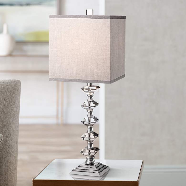 Image 1 Deco Collection Colonnade Crystal Table Lamp