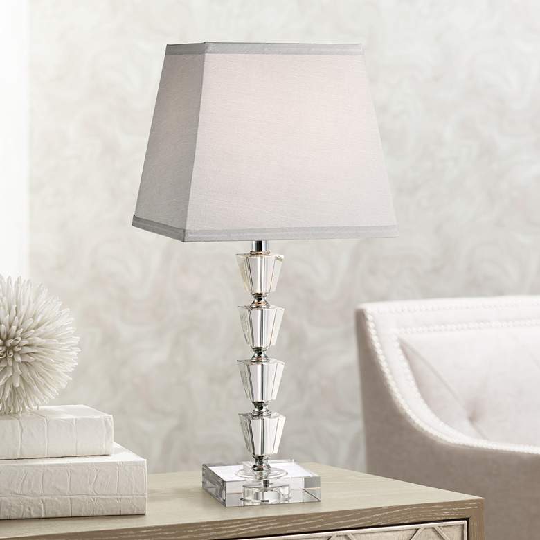 Image 1 Deco Collection Moderne Crystal 18" High Accent Table Lamp
