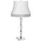 Deco Collection Stacked Crystal Table Lamp with White Shade