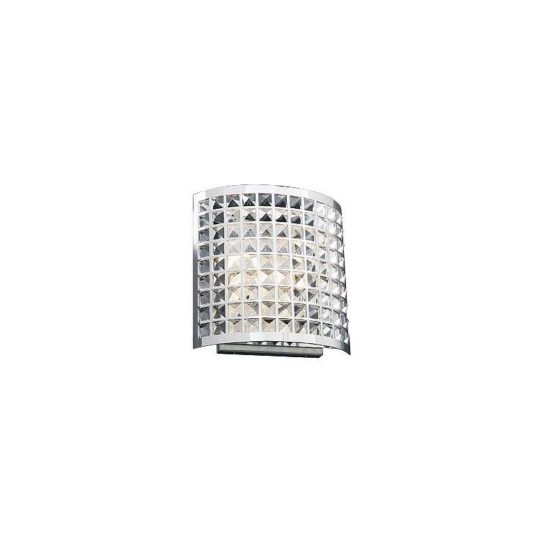 Image 1 Deco Crystal and Chrome 12" High Wall Sconce