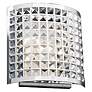 Deco Crystal and Chrome 12" High Wall Sconce