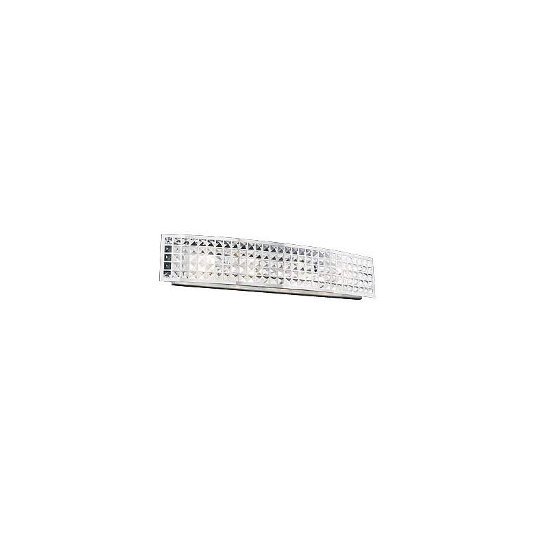 Image 1 Deco Crystal and Chrome 36 inch Wide Bathroom Light Fixture