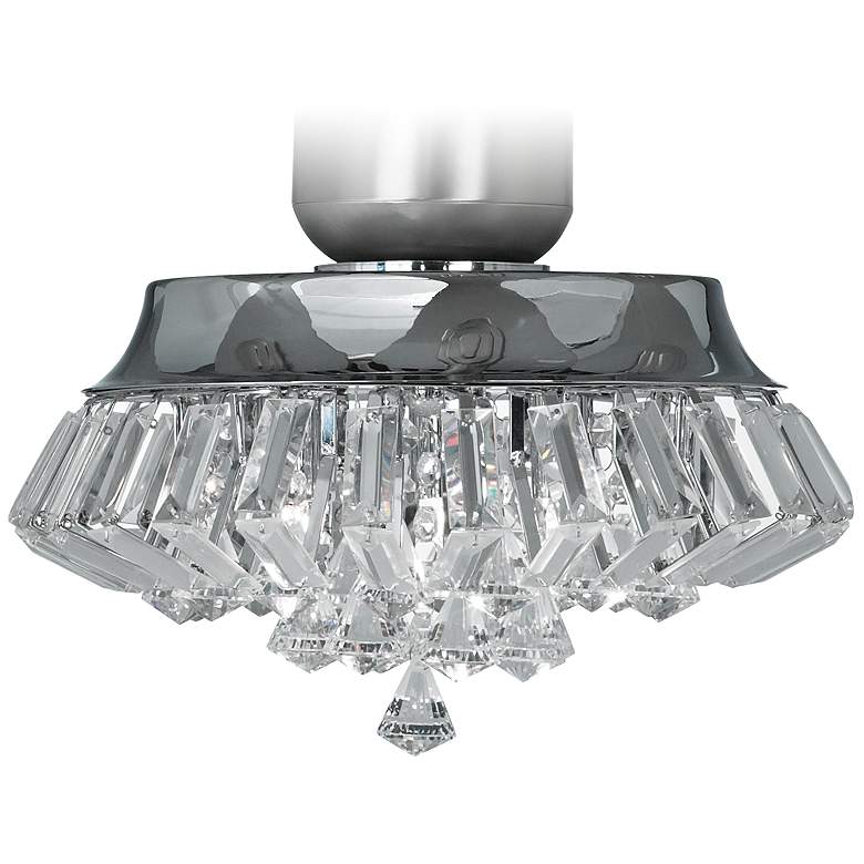 Image 1 Deco Crystal Chrome Universal Ceiling Fan Light Kit