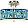 Deco Curves Giclee 14" Wide Ceiling Light