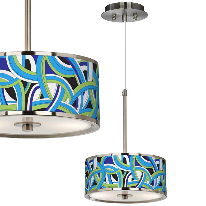 Image 1 Deco Curves Giclee Glow 10 1/4 inch Wide Pendant Light