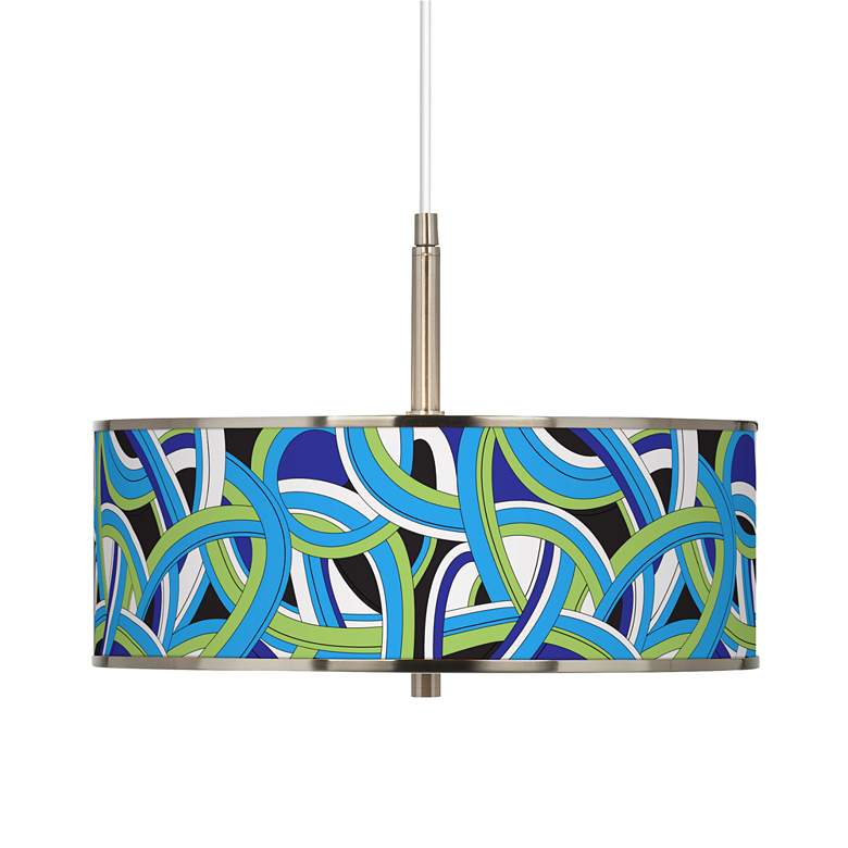 Image 1 Deco Curves Giclee Glow 16" Wide Pendant Light