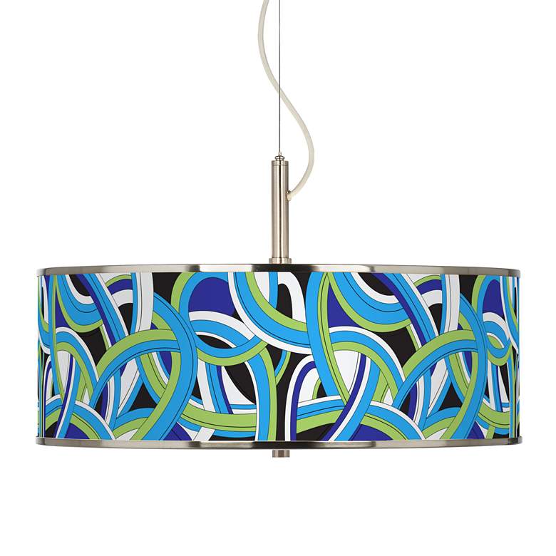 Image 1 Deco Curves Giclee Glow 20" Wide Pendant Light