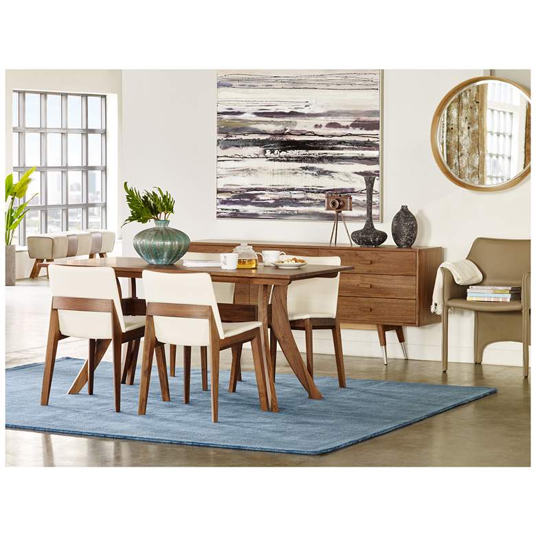 Image 2 Deco Dining Chair Cream White PVC - Set Of Two more views