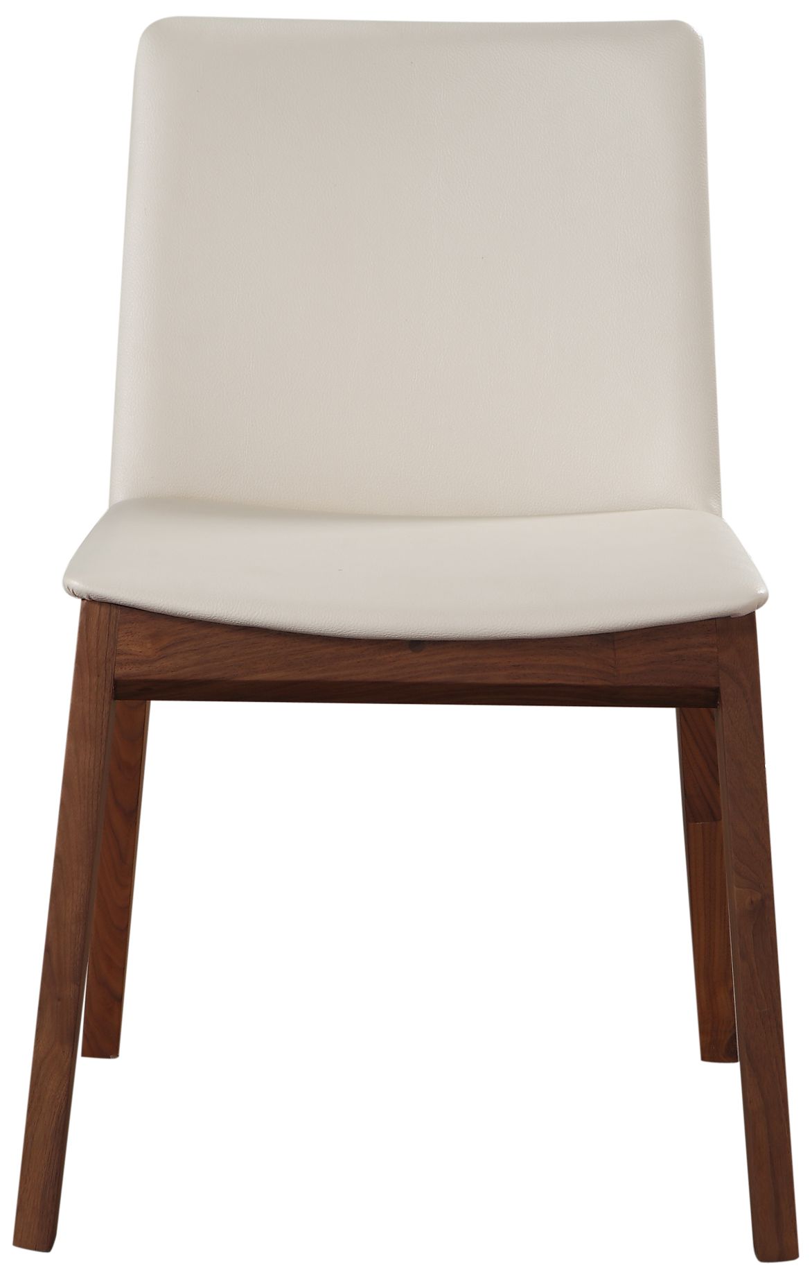 Deco Dining Chair Cream White PVC - Set Of Two