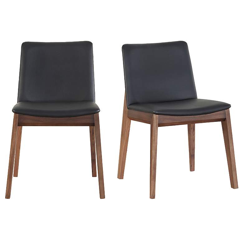 Image 1 Deco Dining Chair Ebony PVC - Set Of Two