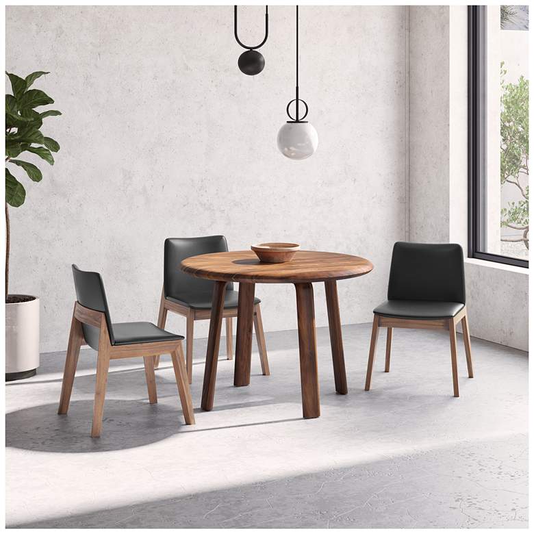 Image 7 Deco Dining Chair Ebony PVC - Set Of Two more views