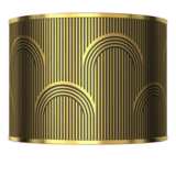 Deco Lines Gold Metallic Giclee Lamp Shade 13.5x13.5x10 (Spider)