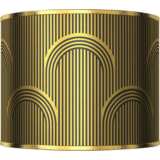 Deco Lines Gold Metallic Giclee Lamp Shade 14x14x11 (Spider)