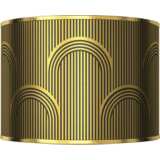 Deco Lines Gold Metallic Giclee Lamp Shade 15.5x15.5x11 (Spider)