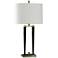 Deco Matte Black and Brushed Brass Table Lamp