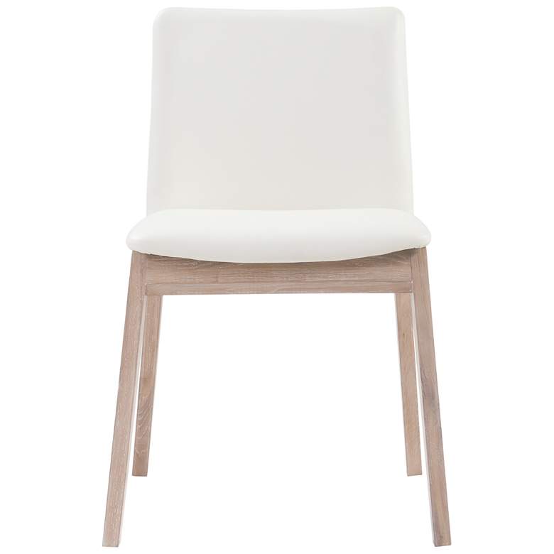 Image 4 Deco Oak Dining Chair Cream White PVC - Set Of Two more views