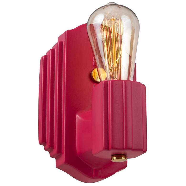 Image 2 Deco Rectangle Sconce - Cerise - PB